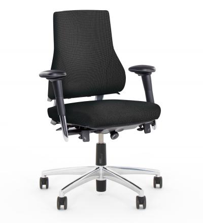 ESD Office Chair AES 2.3 High Extra Thick Backrest Chair Melange Fabric ESD Hard Castors BMA Axia 2.3 Office Chairs Flokk - 530-2.3-ON-3AZ-AP-GLOBAL-ESD-DGR-HC
